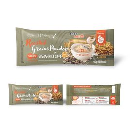 [HwangGeumissac] Roasted Grains Powder 40gx10pcs-Dietary Fiber Meal Replacement Sunsik Rice Flour Superfood-Made in Korea